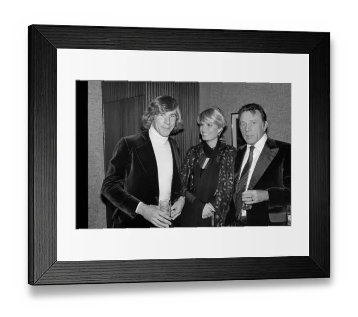 Framed Print : James Hunt, and his ex wife Susie Hunt. Susie has left James
