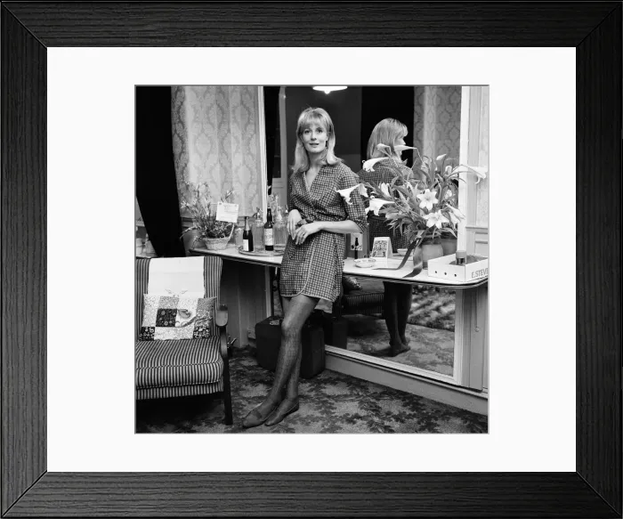 Framed Print : Actress Vanessa Redgrave in her dressing room at Wyndhams Theatre. 9th May 1966