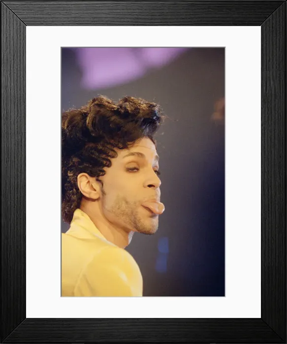 Framed Print : American pop star Prince performing on stage at Earls Court Framed Print : American pop star Prince performing on stage at Earls Court