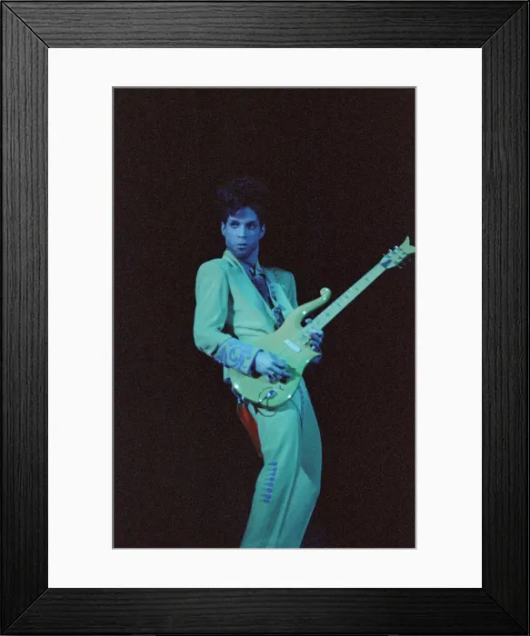 Framed Print : American pop star Prince performing on stage at Earls Court Framed Print : American pop star Prince performing on stage at Earls Court