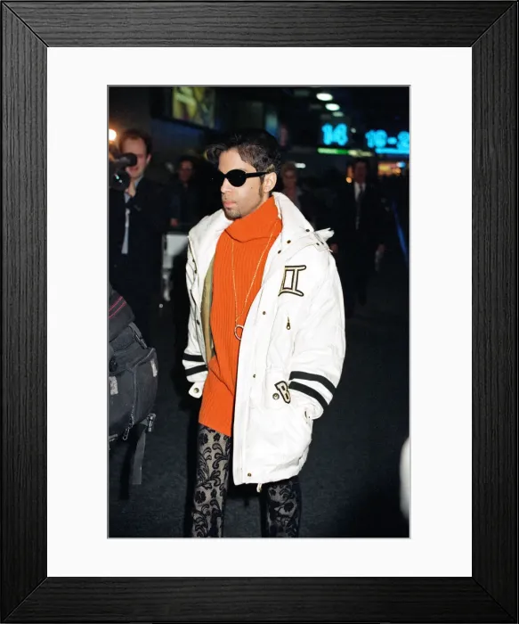Framed Print : American pop star, the artist formerly known as Prince, leaving Heathrow Airport for New Framed Print : American pop star, the artist formerly known as Prince, leaving Heathrow Airport for New