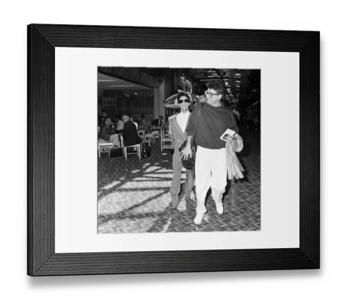 Framed Print : Prince, american singer, at London Heathrow Airport, leaving for The Netherlands