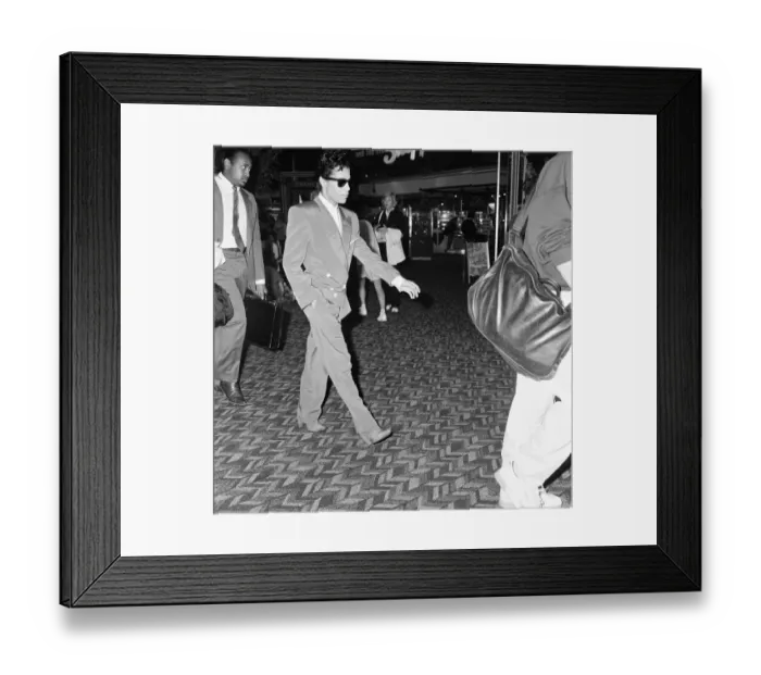 Framed Print : Prince, american singer, at London Heathrow Airport, leaving for The Netherlands Framed Print : Prince, american singer, at London Heathrow Airport, leaving for The Netherlands