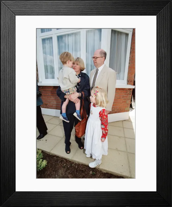 Framed Print : Victoria Wood with her husband Geoffrey Durham and children Grace & Henry Durham Framed Print : Victoria Wood with her husband Geoffrey Durham and children Grace & Henry Durham