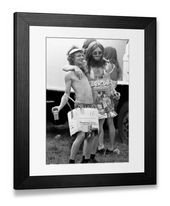 Framed Print : Pop Concert in Berkshire. Circa 26th / 27th August 1974 Framed Print : Pop Concert in Berkshire. Circa 26th / 27th August 1974