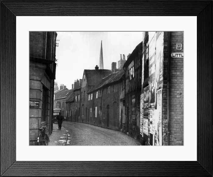 Framed Print : Cow Lane, Coventry. Circa 1936 Framed Print : Cow Lane, Coventry. Circa 1936