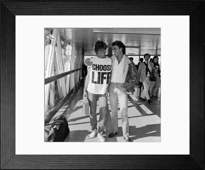 Framed Print : Andrew Ridgeley and George Michael of the pop group Wham Framed Print : Andrew Ridgeley and George Michael of the pop group Wham