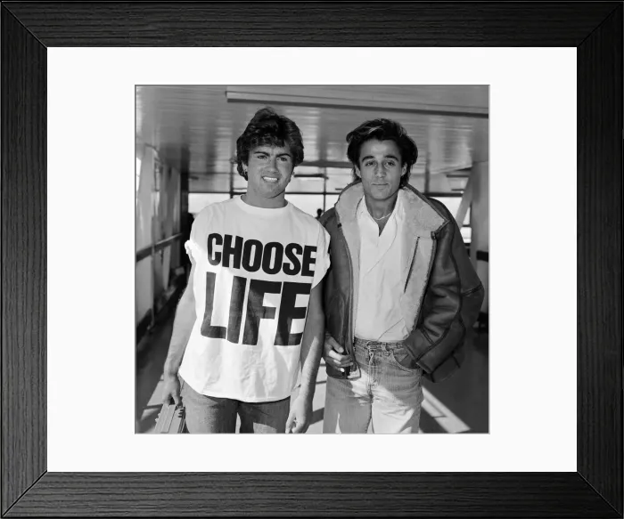 Framed Print : Andrew Ridgeley and George Michael of the pop group Wham Framed Print : Andrew Ridgeley and George Michael of the pop group Wham