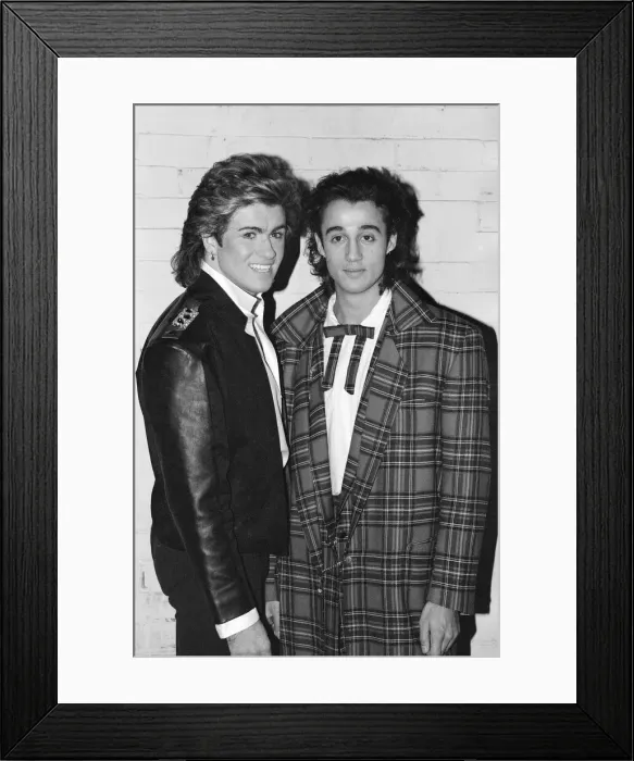 Framed Print : Pop group Wham! in concert at Whitley Bay. December 1984
