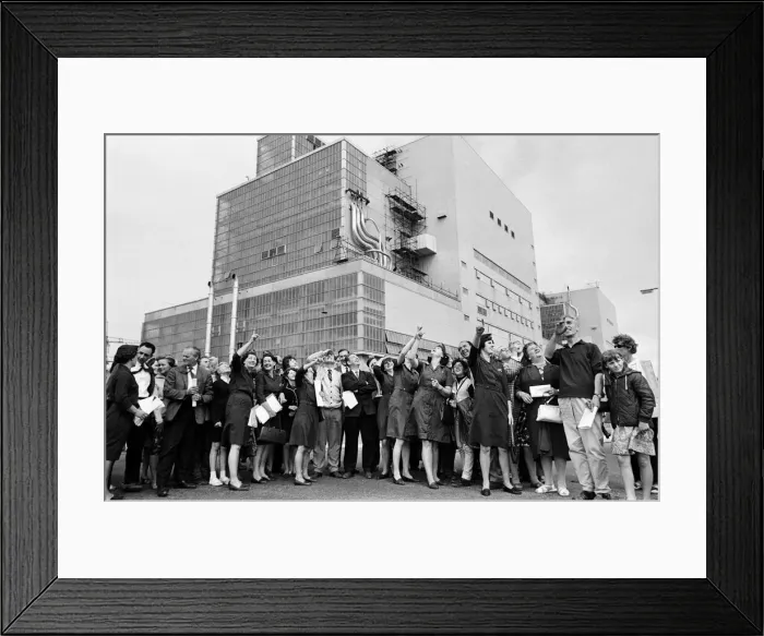 Framed Print : Visitors are given a tour of the new power station at Dungeness, Kent. 10th August 1966 Framed Print : Visitors are given a tour of the new power station at Dungeness, Kent. 10th August 1966