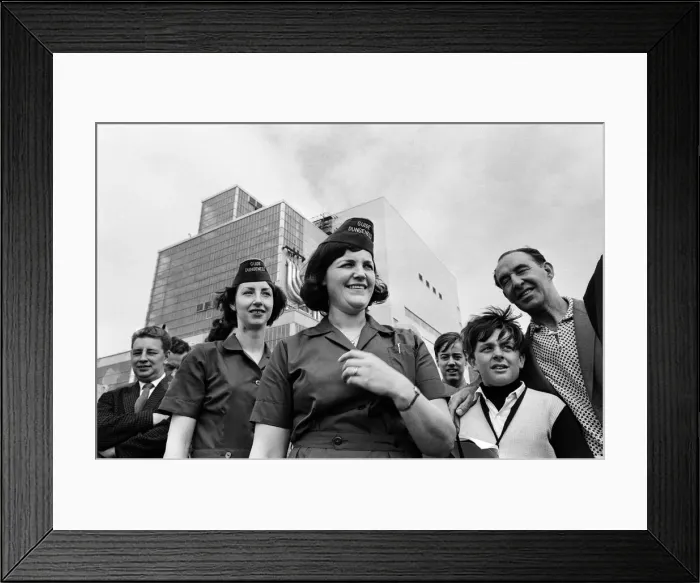 Framed Print : Visitors are given a tour of the new power station at Dungeness, Kent. 10th August 1966 Framed Print : Visitors are given a tour of the new power station at Dungeness, Kent. 10th August 1966