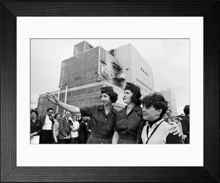 Framed Print : Visitors are given a tour of the new power station at Dungeness, Kent. 10th August 1966 Framed Print : Visitors are given a tour of the new power station at Dungeness, Kent. 10th August 1966