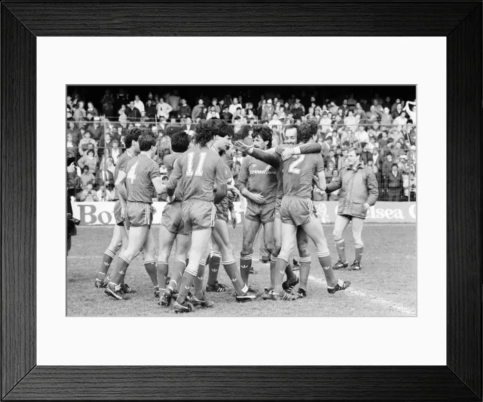 Framed Print : Chelsea 0-1 Liverpool, League match at Stamford Bridge, Saturday 3rd May 1986