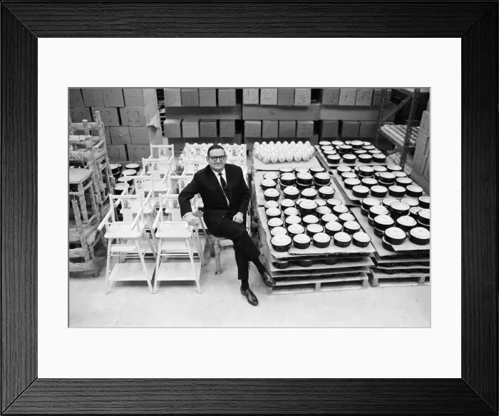 Framed Print : Granville Tompkins, Businessman who has brough stamp shopping to Britain