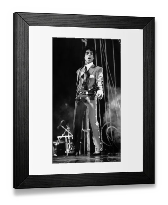 Framed Print : Prince performing at the NEC during his Lovesexy tour. 6th August 1988