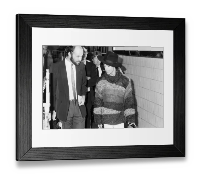 Framed Print : Prince, american singer, arrives at London Gatwick Airport