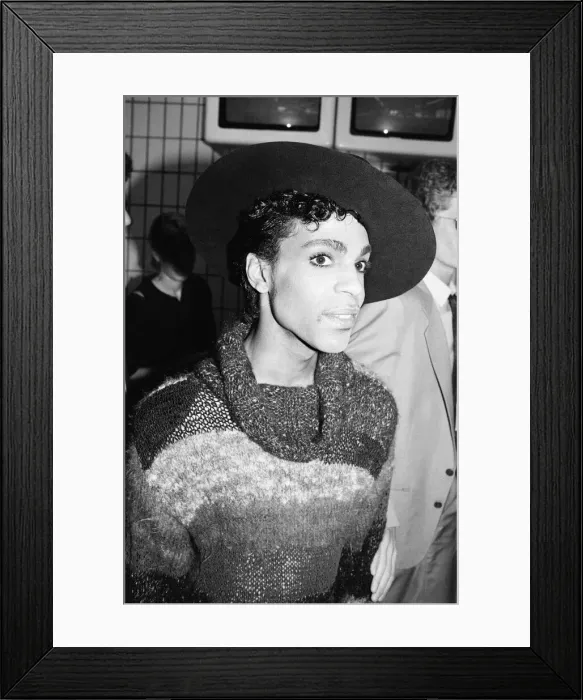 Framed Print : Prince, american singer, arrives at London Gatwick Airport