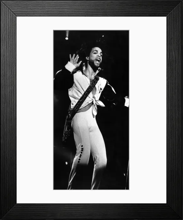 Framed Print : Prince performing at the NEC during his Nude tour. 29th June 1990 Framed Print : Prince performing at the NEC during his Nude tour. 29th June 1990