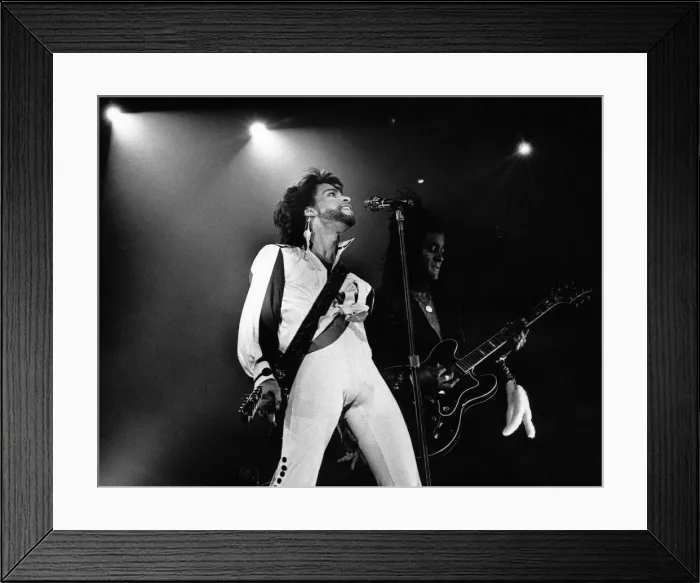 Framed Print : Prince performing at the NEC during his Nude tour. 29th June 1990 Framed Print : Prince performing at the NEC during his Nude tour. 29th June 1990