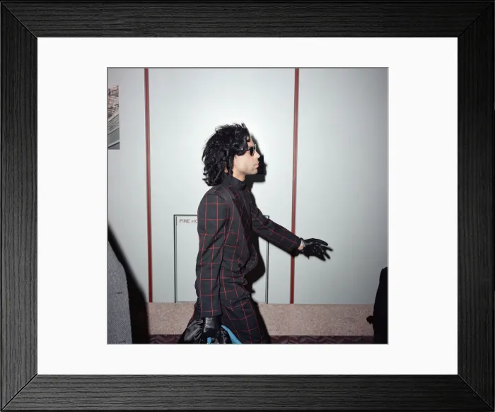 Framed Print : American pop star Prince arrives at Heathrow Airport in London. 19th January 1989 Framed Print : American pop star Prince arrives at Heathrow Airport in London. 19th January 1989