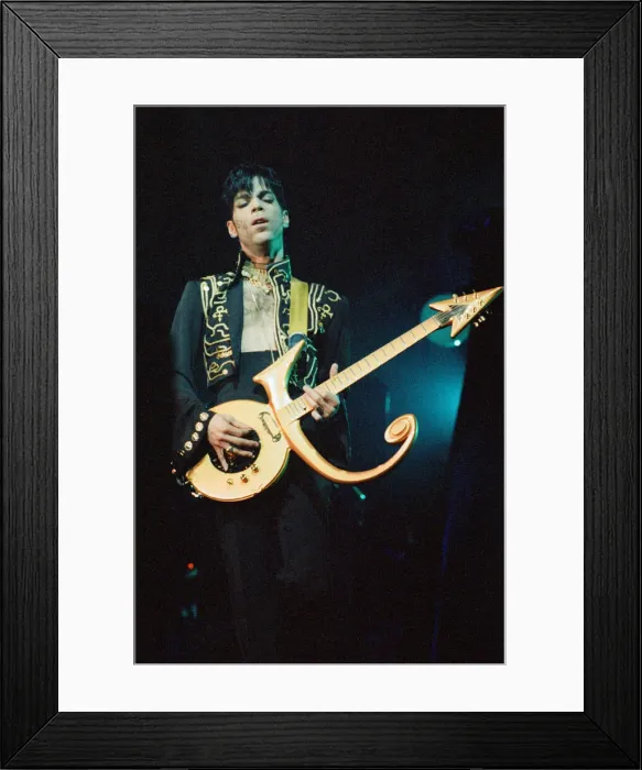 Framed Print : Prince performing on stage during his Ultimate Live Experience Tour Framed Print : Prince performing on stage during his Ultimate Live Experience Tour