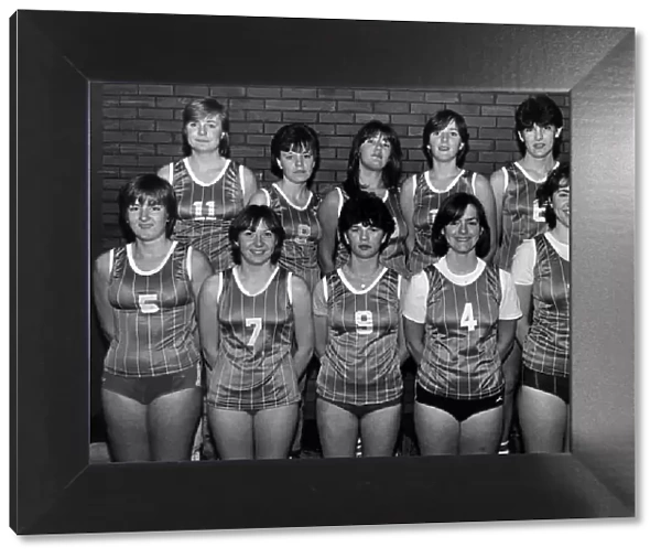 Cleveland Under 19 Basketball Team, 27th February 1984. Back Row L  /  R Katy Shaw