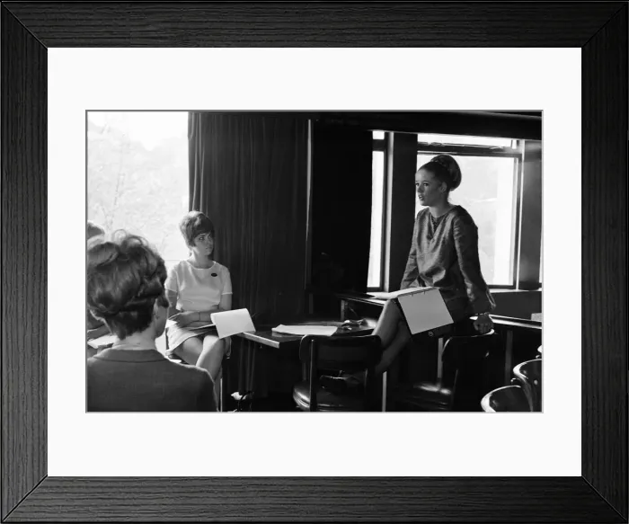 Framed Print : Bunnies School at the Playboy Club, Park Lane, London, 26th April 1968