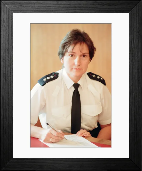 Framed Print : Chief Inspector Carolyn Peacock, Northumbria Police Officer, pictured 14th October 1996 Framed Print : Chief Inspector Carolyn Peacock, Northumbria Police Officer, pictured 14th October 1996