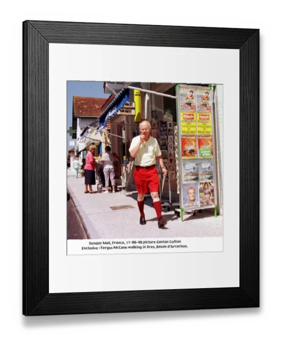 Framed Print : Fergus McCann Ares France June 1999 former Celtic FC football chief executive in
