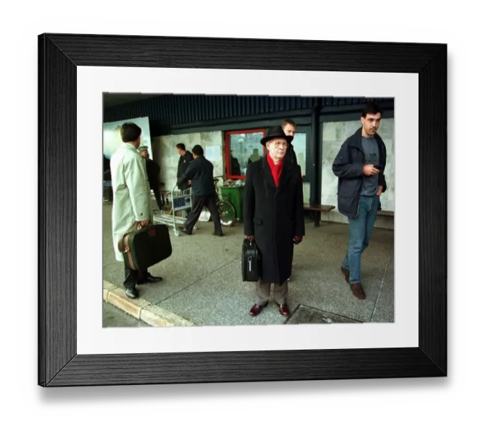 Framed Print : Fergus McCann Celtic Football Club December 1998 standing outside Zagreb Airport