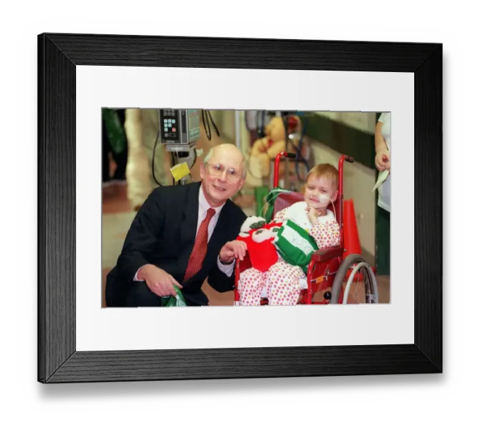 Framed Print : Fergus McCann with Chloe McEwan December 1998