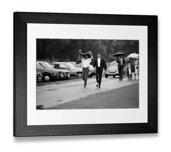 Framed Print : George Michael and Andrew Ridgeley of the pop group Wham