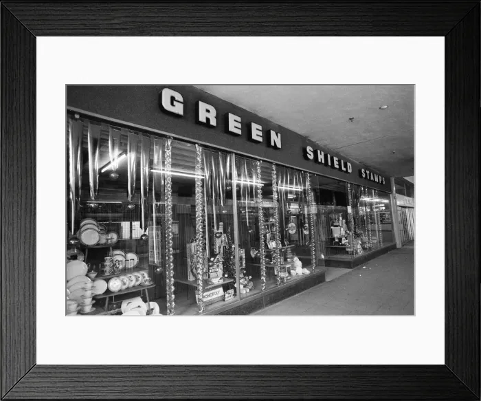 Framed Print : Green Shield Stamps Shop, Gift Centre, 22nd November 1973