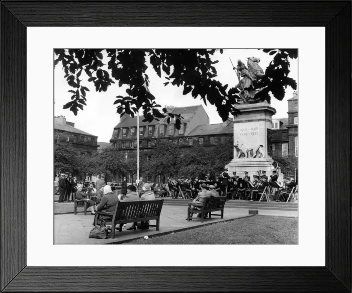 Framed Print : The band of the Kings Royal Hussars who are touring the North East Framed Print : The band of the Kings Royal Hussars who are touring the North East