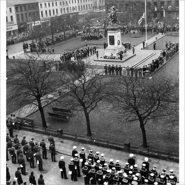 Remembrance day at Eldon Square, Newcastle, Tyne and Wear. 11th November 1962