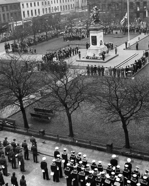 Remembrance day at Eldon Square, Newcastle, Tyne and Wear. 11th November 1962