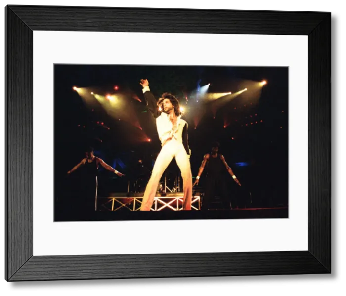 Framed Print : Prince performing at the NEC during his Nude tour. 29th June 1990 Framed Print : Prince performing at the NEC during his Nude tour. 29th June 1990