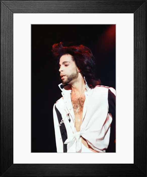 Framed Print : Prince performing at the NEC during his Nude tour. 29th June 1990 Framed Print : Prince performing at the NEC during his Nude tour. 29th June 1990