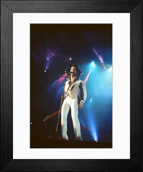Framed Print : Prince performing at the NEC during his Nude tour. 29th June 1990 Framed Print : Prince performing at the NEC during his Nude tour. 29th June 1990