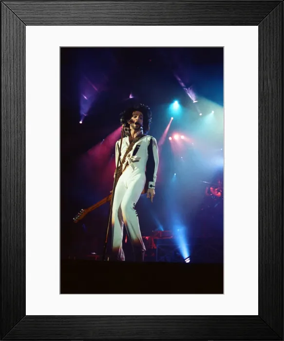 Framed Print : Prince performing at the NEC during his Nude tour. 29th June 1990 Framed Print : Prince performing at the NEC during his Nude tour. 29th June 1990