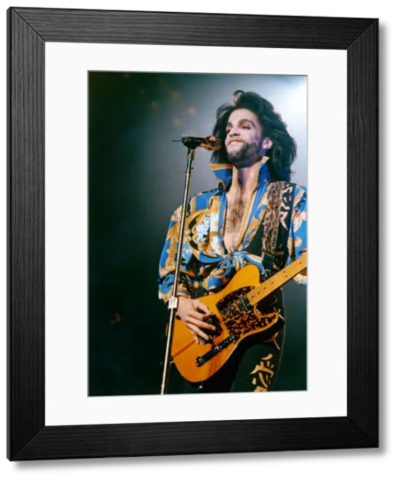 Framed Print : Prince in concert at Maine Road, Manchester. The Nude tour. 21st August 1990 Framed Print : Prince in concert at Maine Road, Manchester. The Nude tour. 21st August 1990