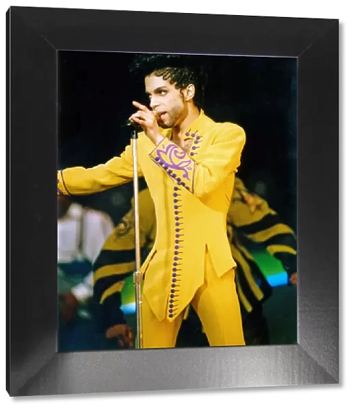 Prince in concert at Maine Road, Manchester. Diamonds and Pearls Tour. 26th June 1992