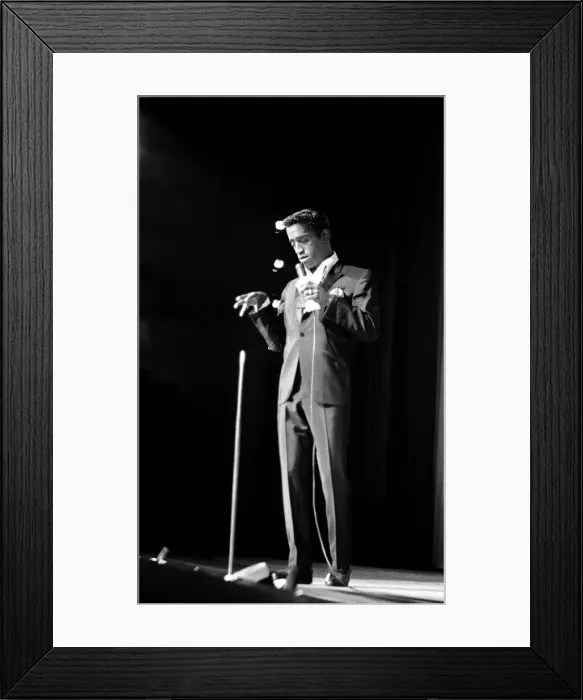 Framed Print : Sammy Davies Jnr performing on stage at the Prince of Wales Framed Print : Sammy Davies Jnr performing on stage at the Prince of Wales