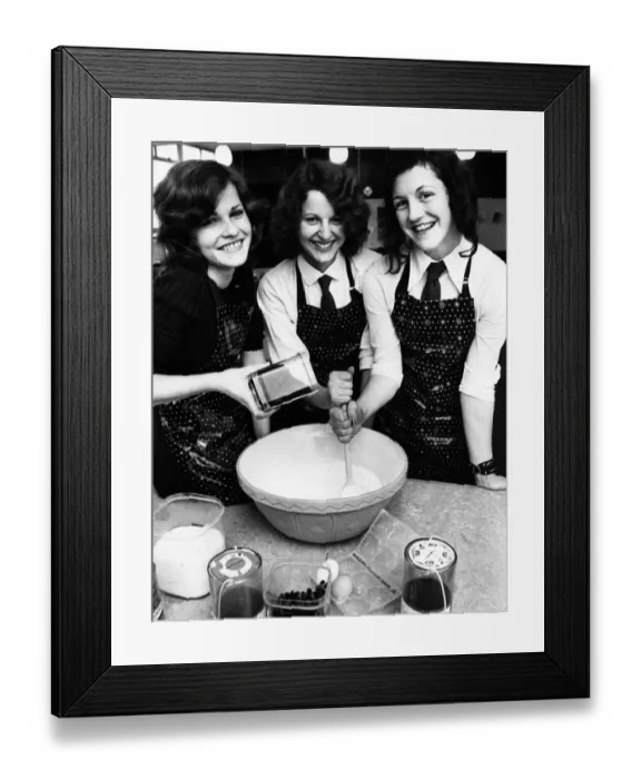 Framed Print : Girls from Hodge Hill School are busy cooking up Framed Print : Girls from Hodge Hill School are busy cooking up