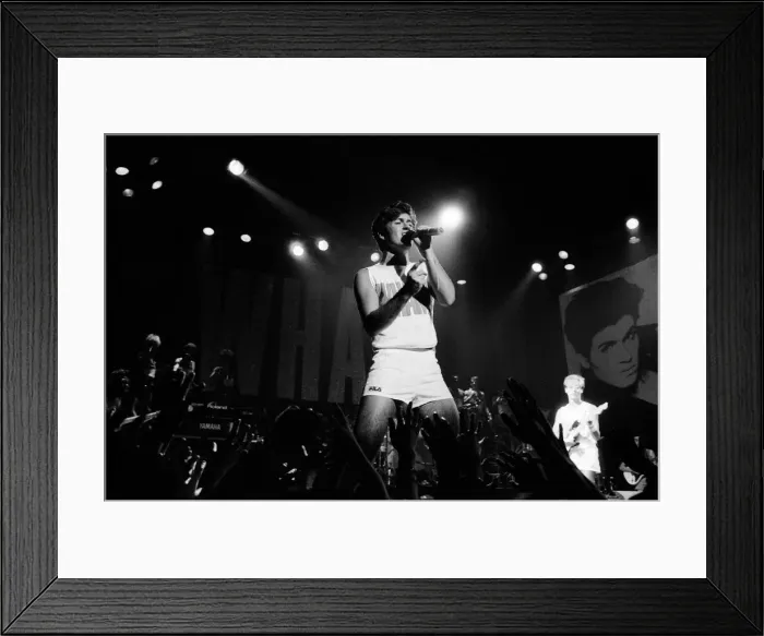 Framed Print : New pop sensation Wham! pictured in concert in Aberdeen, Scotland
