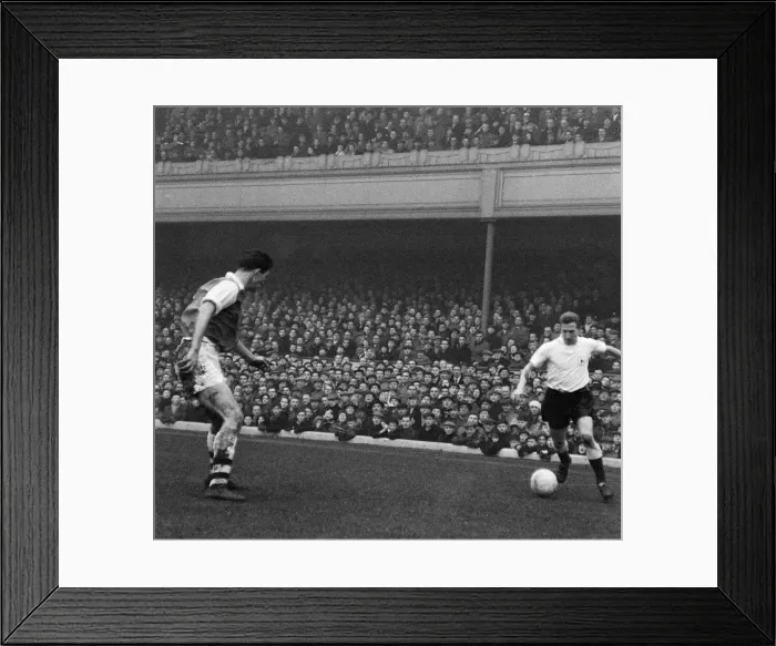 Framed Print : Welsh footballer Cliff Jones making his debut for Tottenham Hotspur in the 4-4 draw
