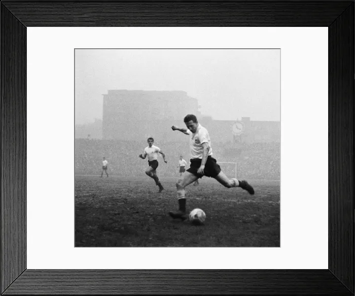Framed Print : Welsh footballer Cliff Jones making his debut for Tottenham Hotspur in the 4-4 draw