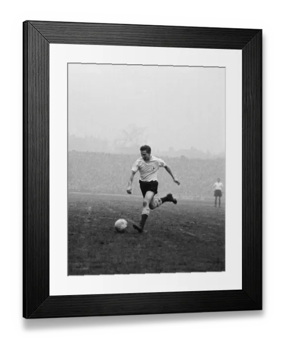 Framed Print : Welsh footballer Cliff Jones making his debut for Tottenham Hotspur in the 4-4 draw Framed Print : Welsh footballer Cliff Jones making his debut for Tottenham Hotspur in the 4-4 draw