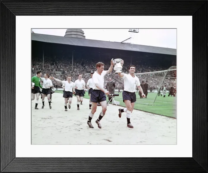 Framed Print : 1960 - 1961 Tottenham Hotspur Double Winning Season. FA Cup Final at Wembley Framed Print : 1960 - 1961 Tottenham Hotspur Double Winning Season. FA Cup Final at Wembley