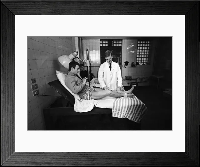 Framed Print : Manchester City players Colin Bell and Mike Summerbee (nearest camera